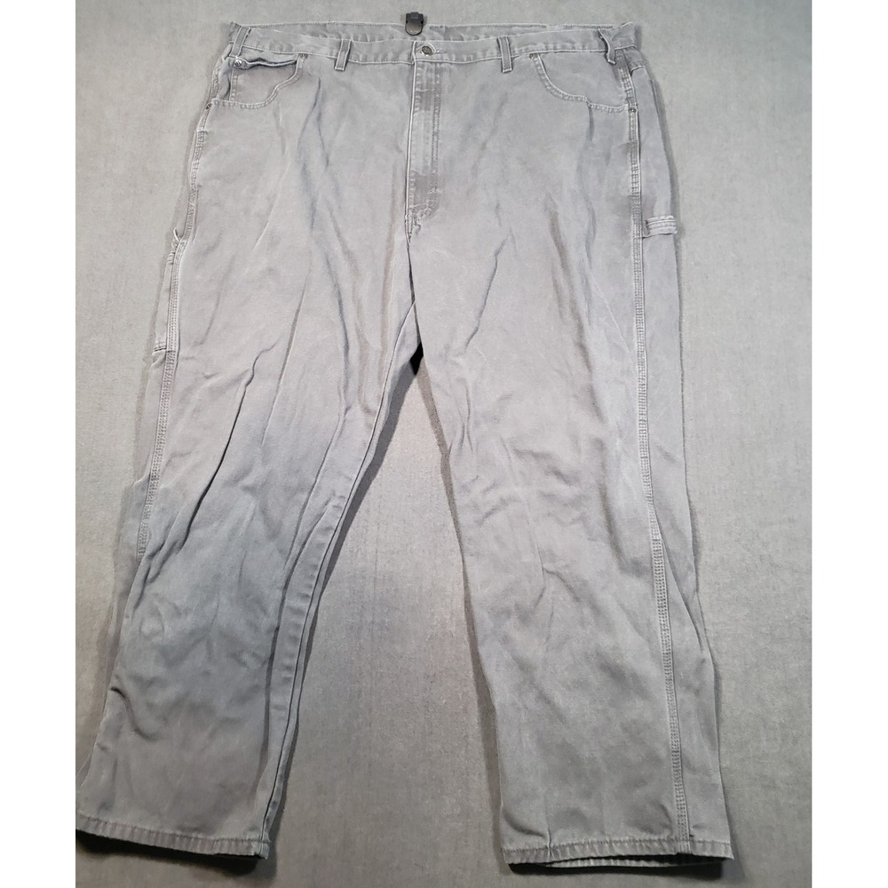 Dickies Carpenter Pants Mens 46x30 Gray Duck Canvas Utility Workwear 1939RSL